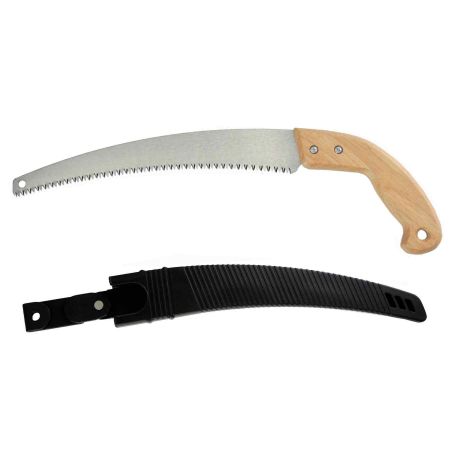 13inch Curved Pruning Saw with Plastic Sheath - Curved blade pruning handsaw with plastic sheath